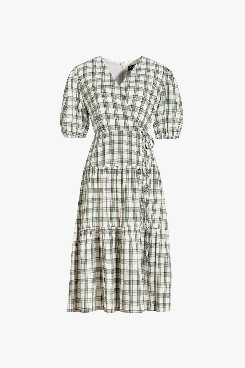 Đầm xòe nhiều tầng họa tiết caro