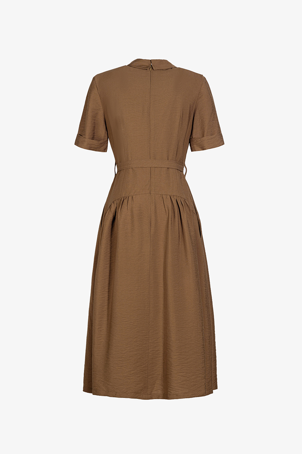 Đầm sơ mi công sở kèm đai eo