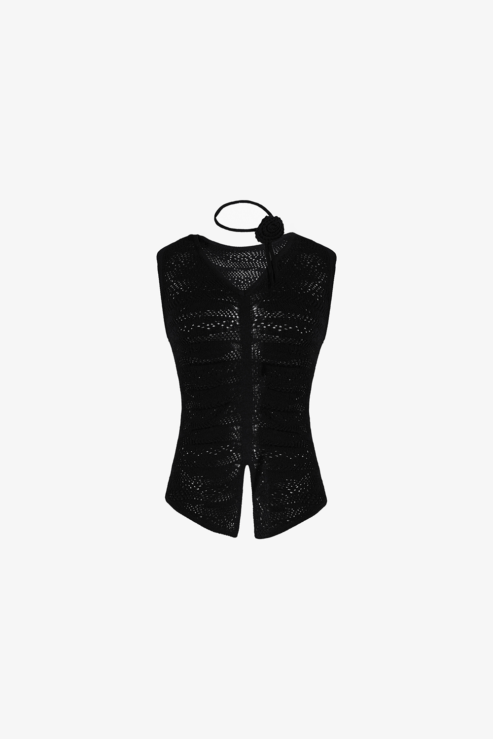 Set áo váy dệt kim dáng dài màu đen