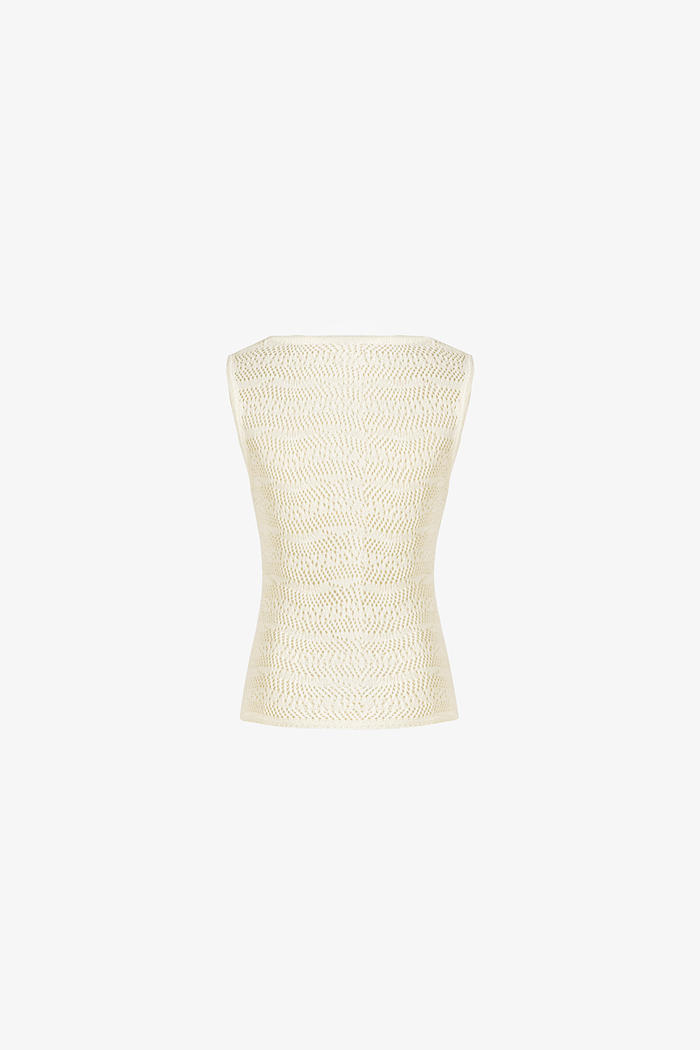 Set áo váy dệt kim dáng dài màu kem