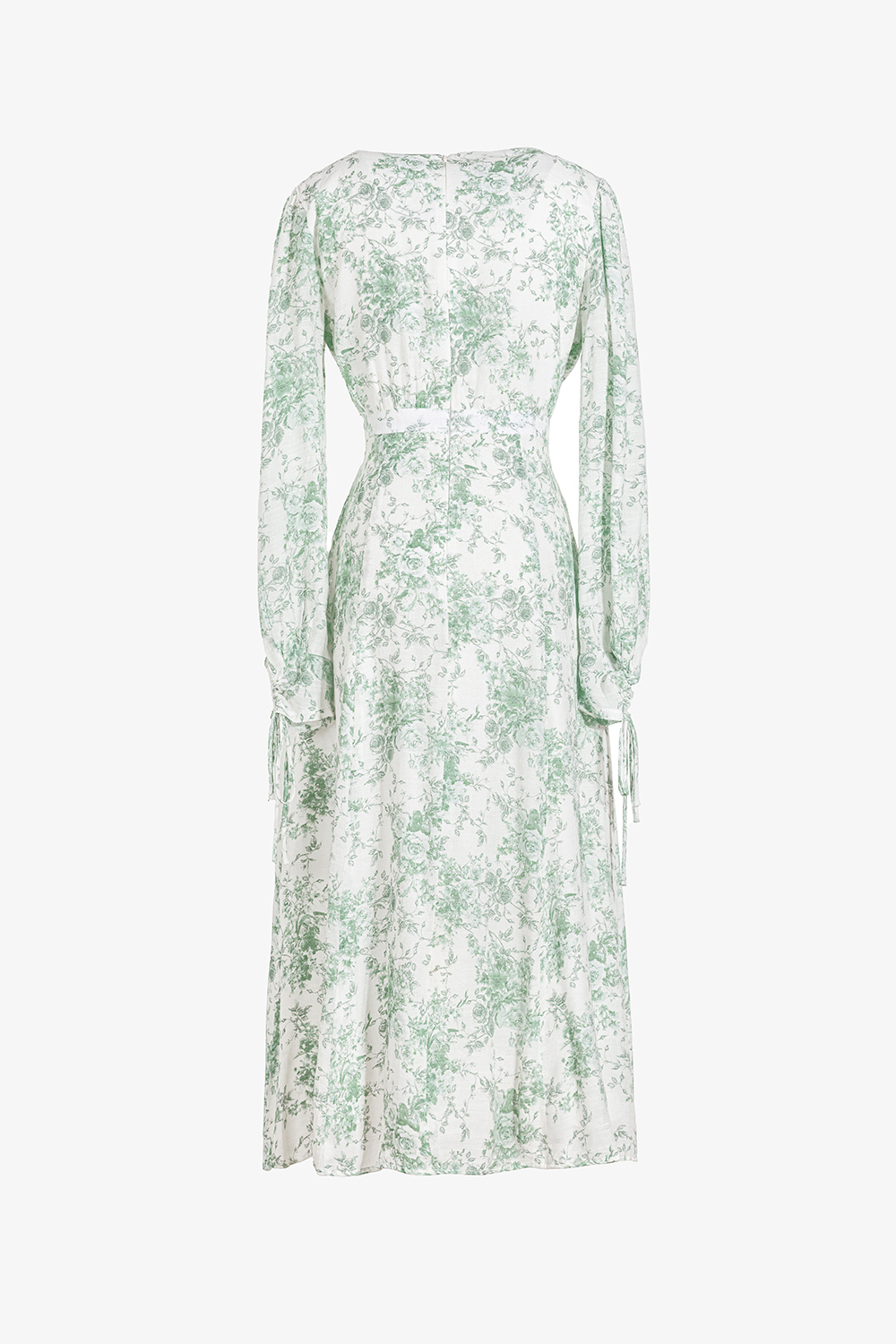 Đầm xòe dáng dài cổ V đắp chéo