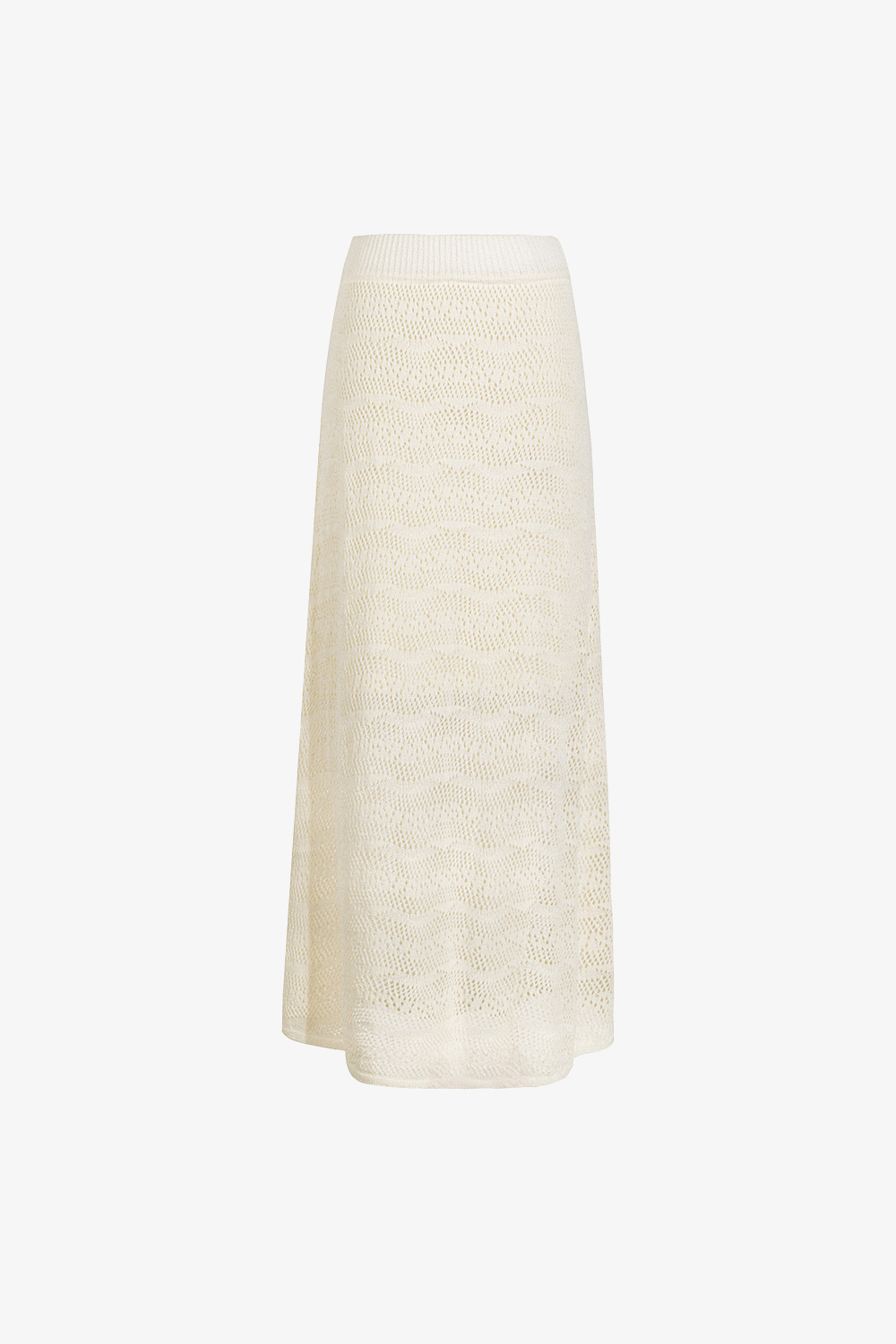 Set áo váy dệt kim dáng dài màu kem