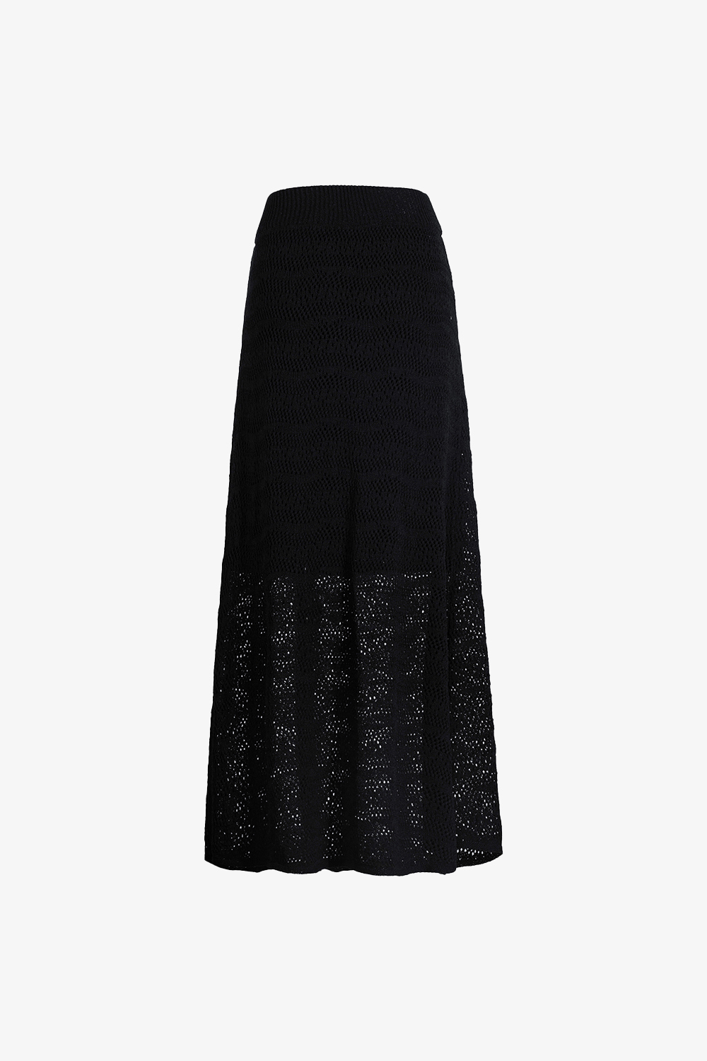 Set áo váy dệt kim dáng dài màu đen