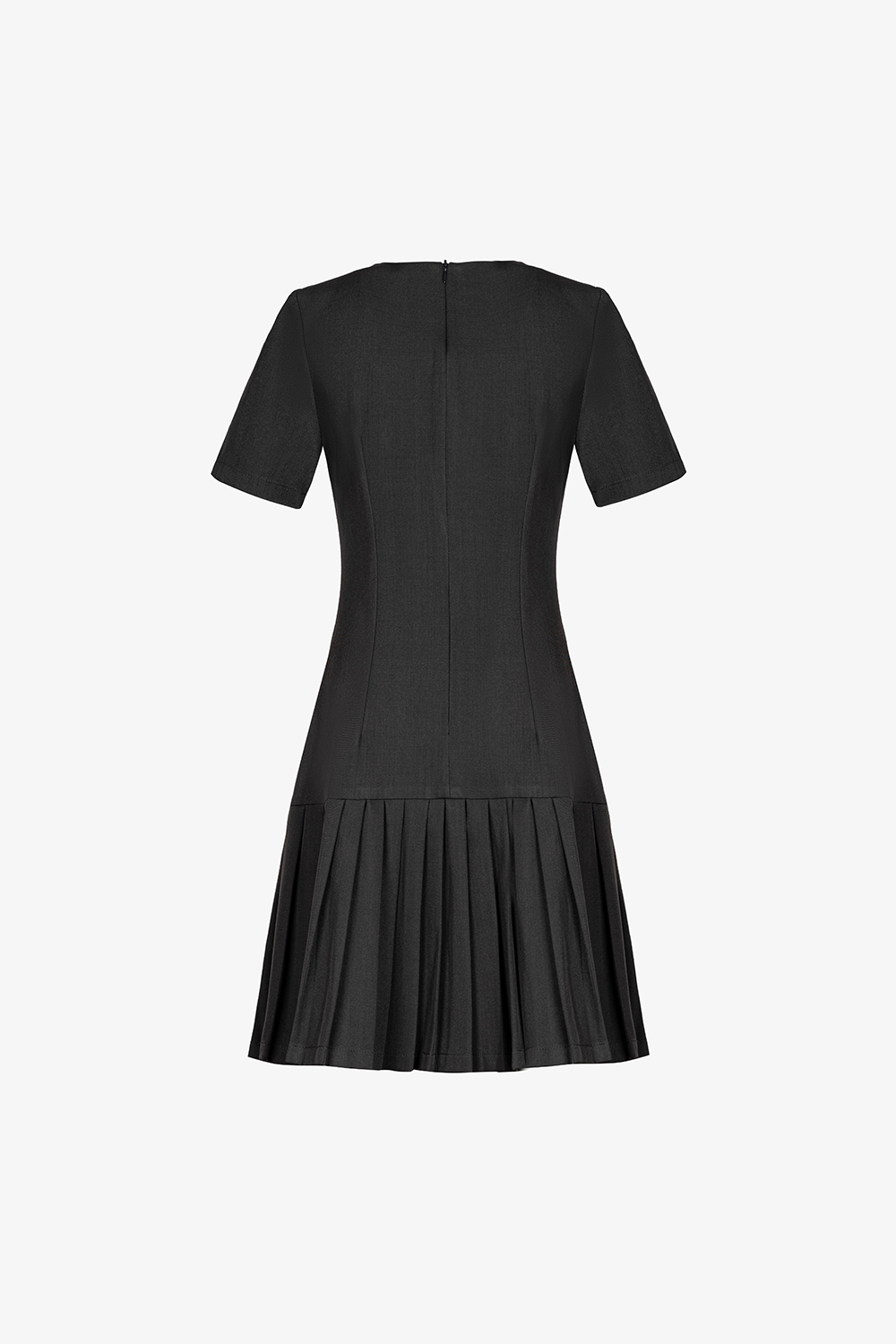 Đầm ngắn dáng đuôi cá phối xếp ly