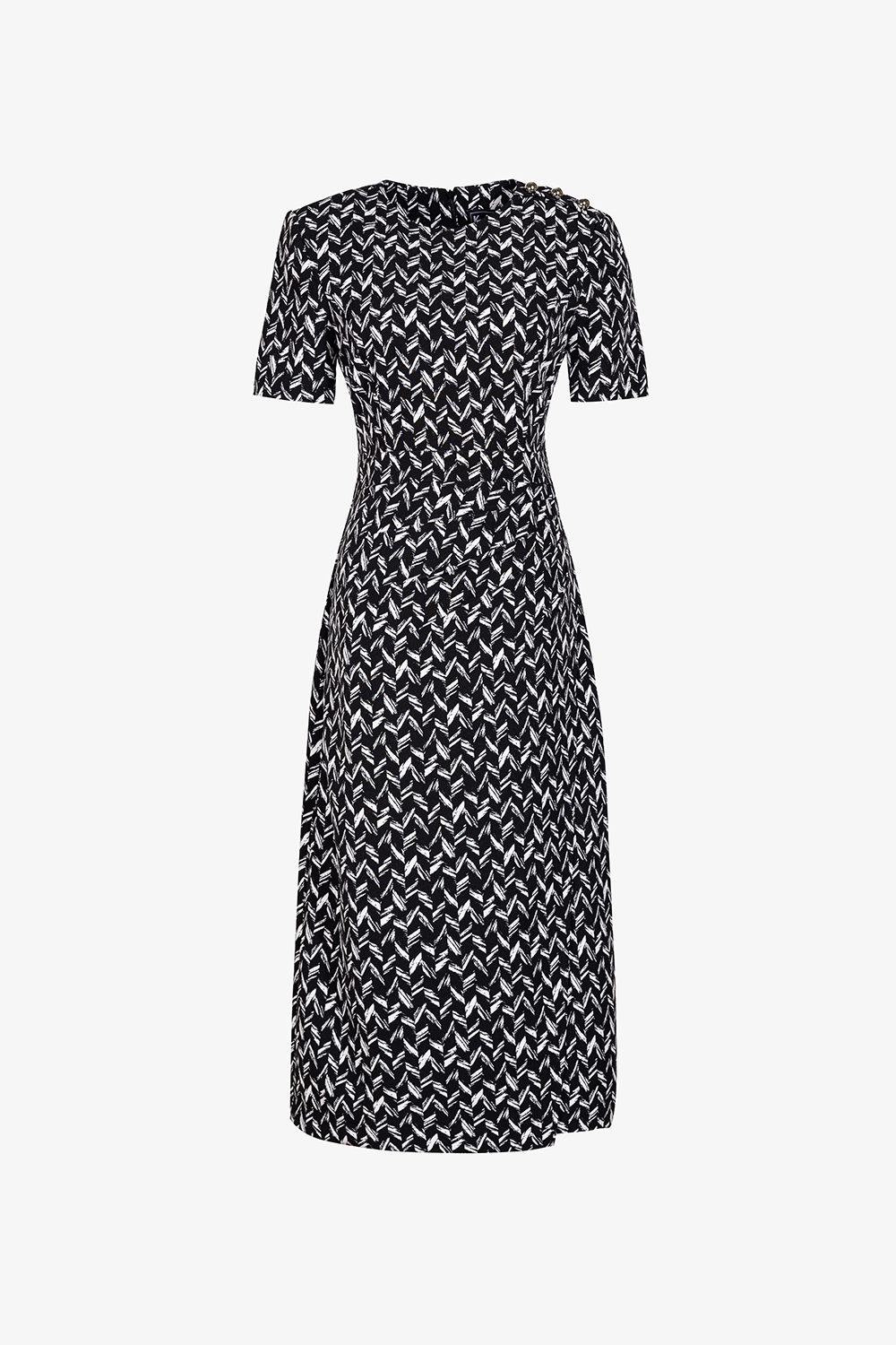 Đầm đen ôm body họa tiết dáng dài