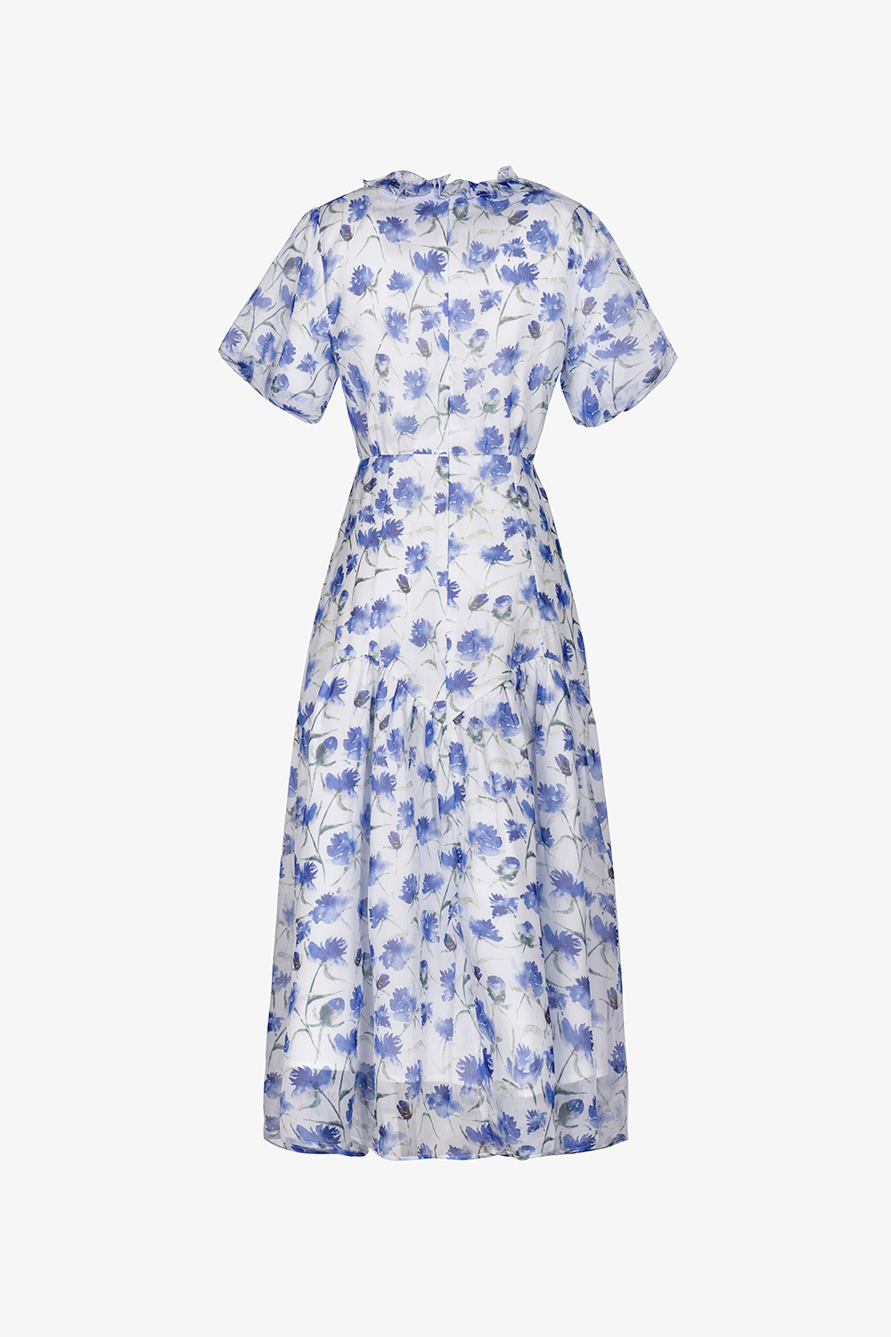 Đầm hoa dáng xòe dài tay chuông