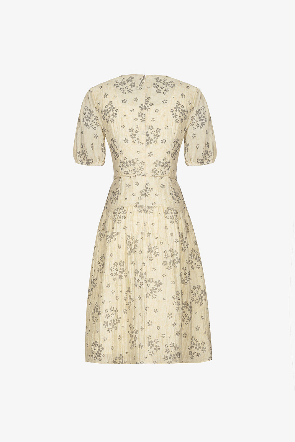 Đầm hoa nhí dáng xòe phối thắt lưng