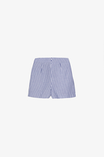 Quần short nữ kẻ sọc xanh