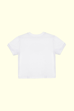 Áo thun cotton nữ thêu chữ đen