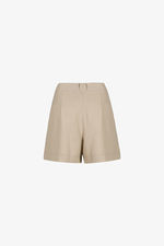 Quần short nữ xếp ly đai bản cài nút