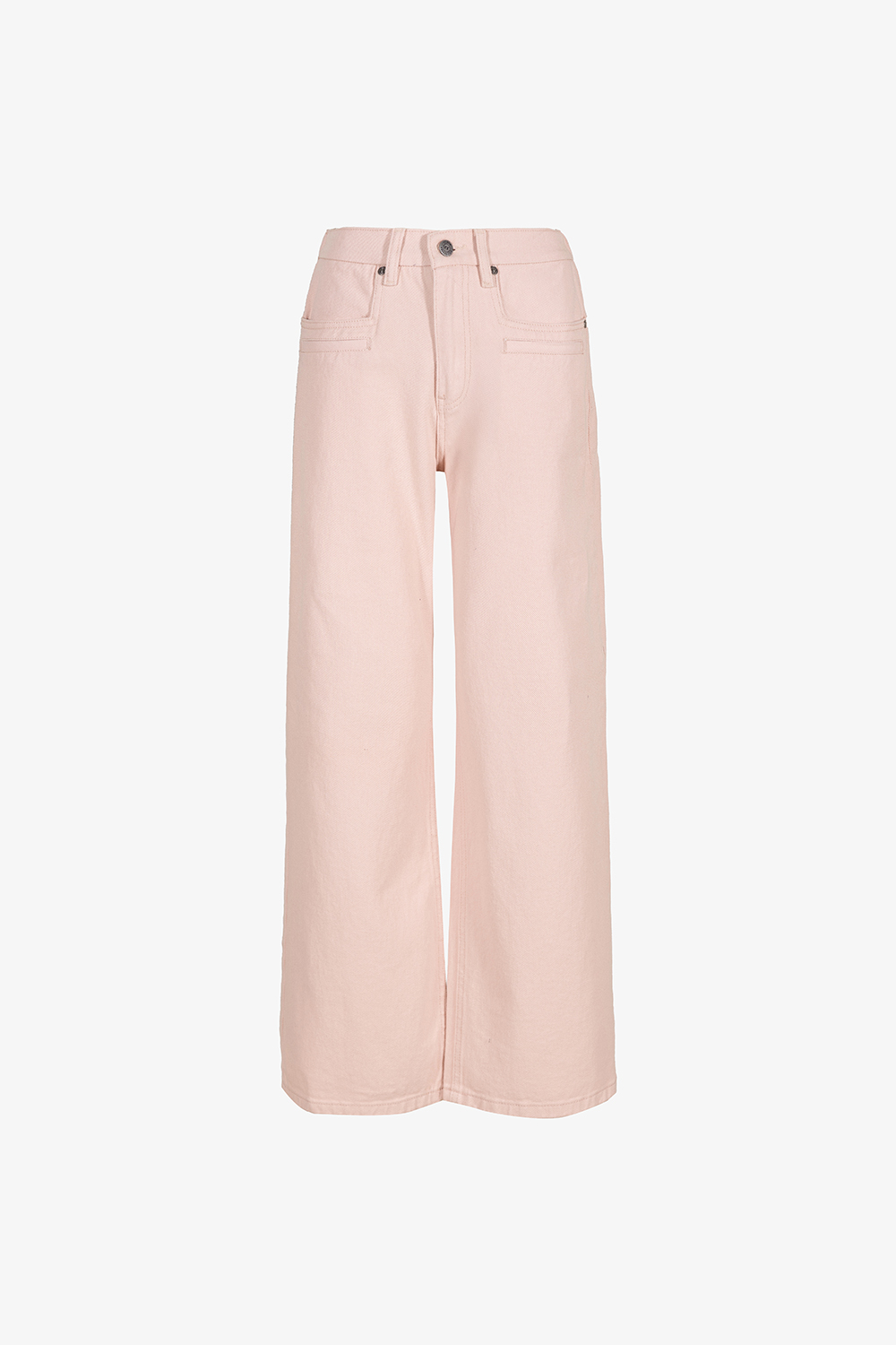 Quần jeans nữ ống suông màu hồng