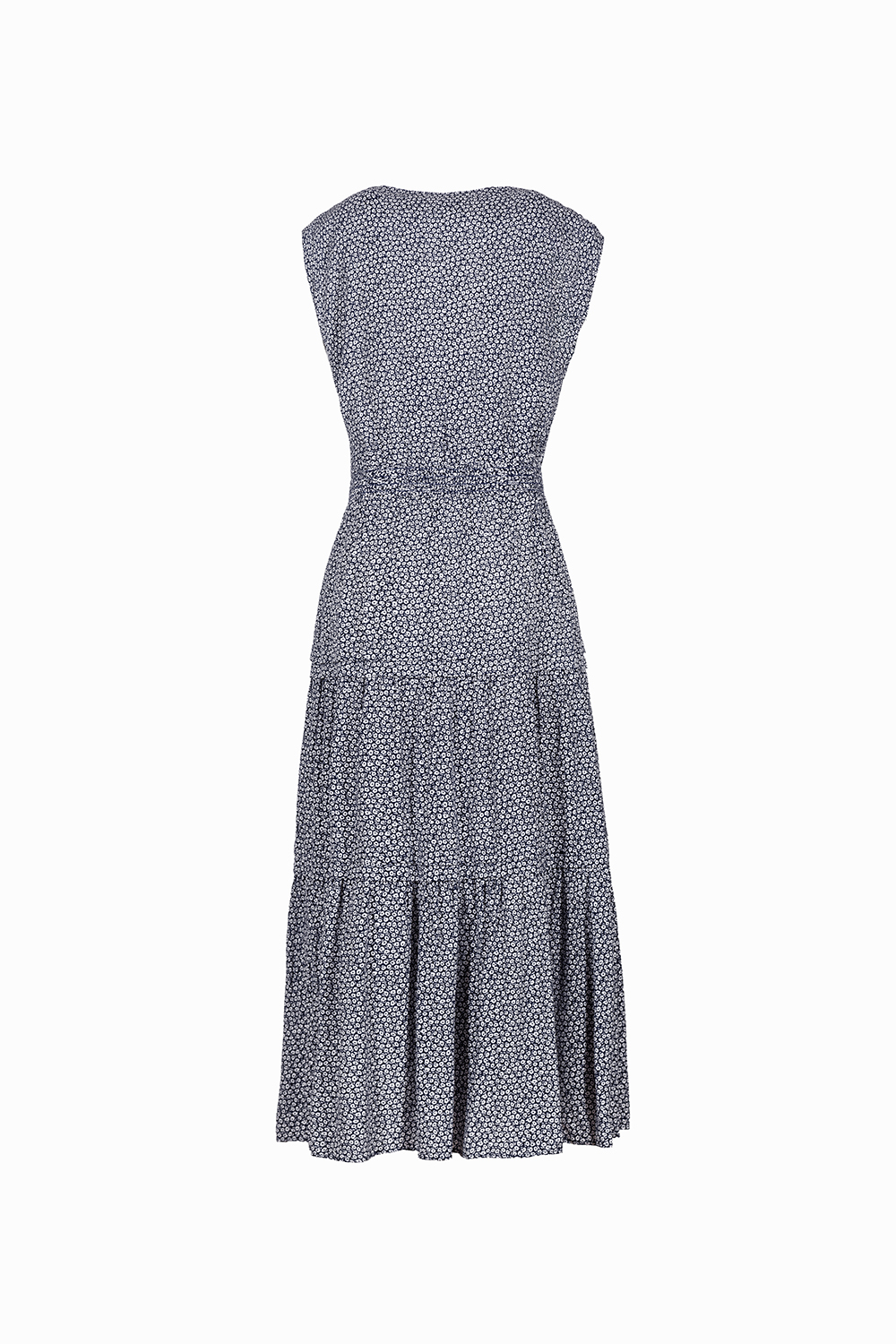 Đầm hoa nhí dáng xòe dài eo bo chun