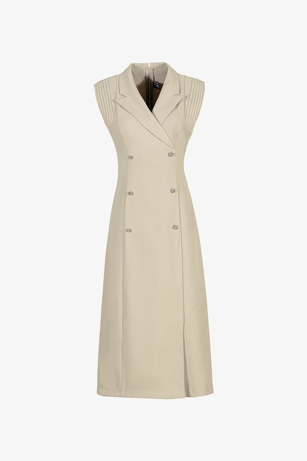 Đầm công sở cổ đan tông tay chờm