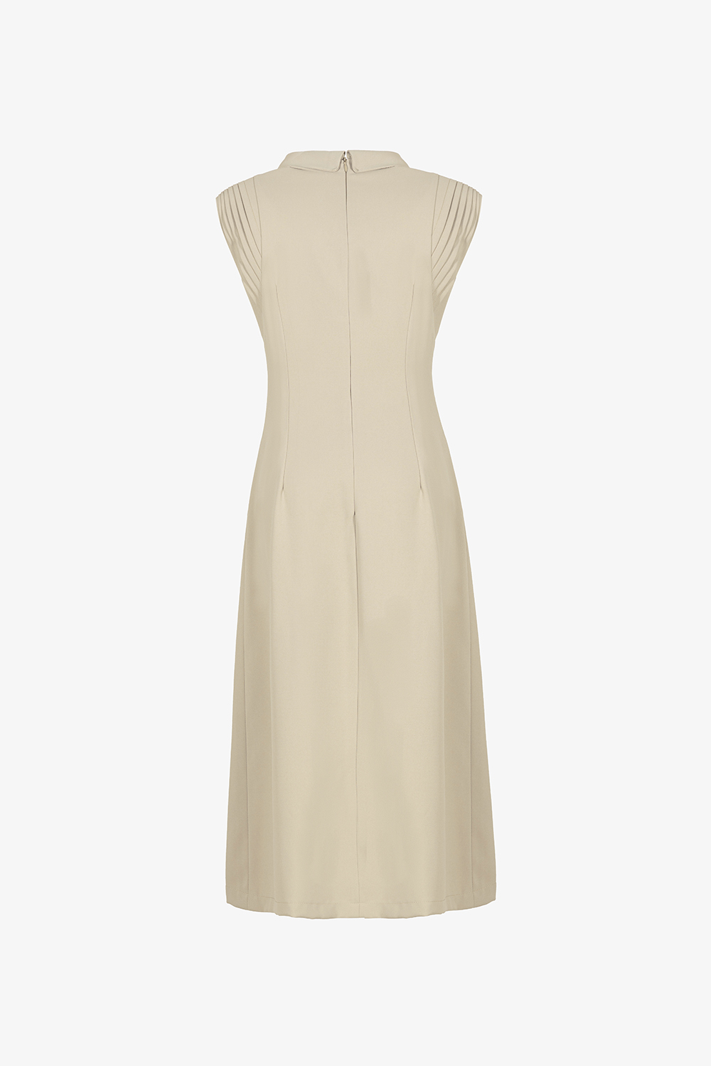 Đầm công sở cổ đan tông tay chờm