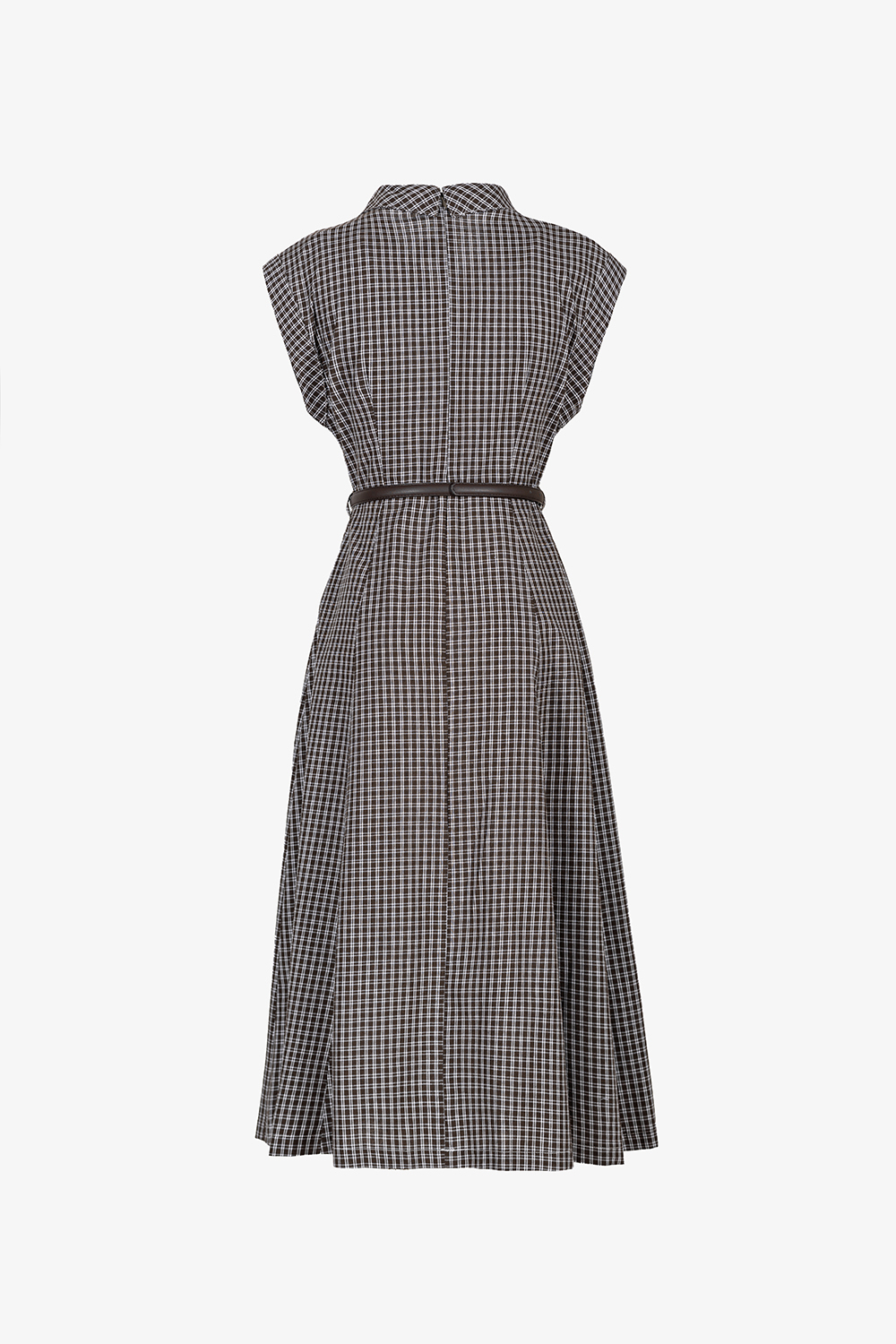 Đầm sơ mi caro nhỏ dáng chữ A