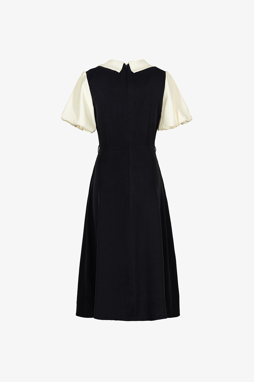 Đầm đen công sở phối màu