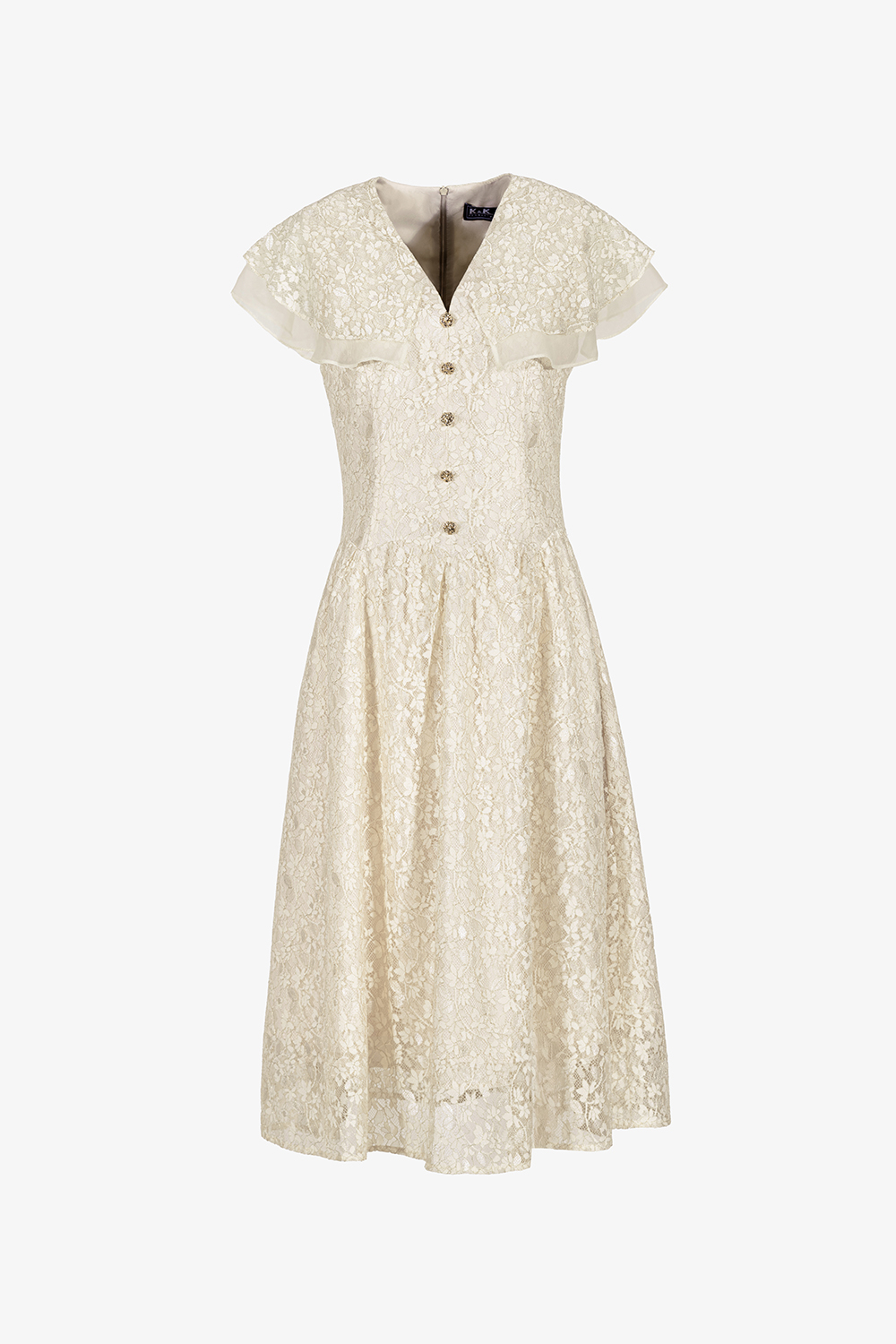 Đầm ren dự tiệc tay cánh tiên