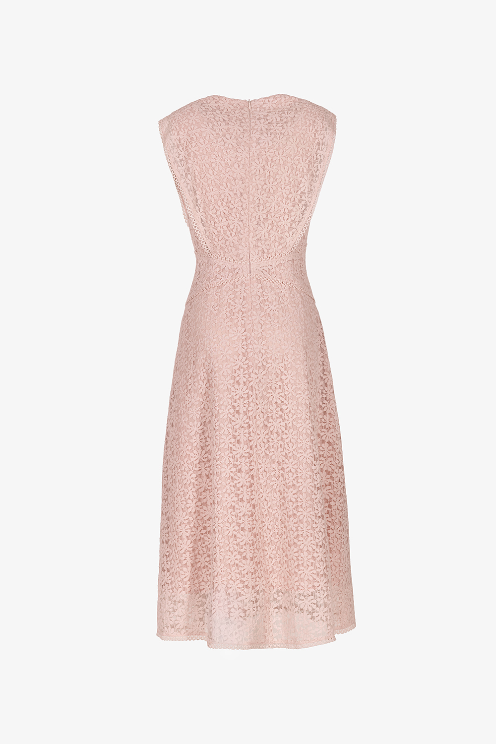 Đầm ren hồng dự tiệc đính hoa