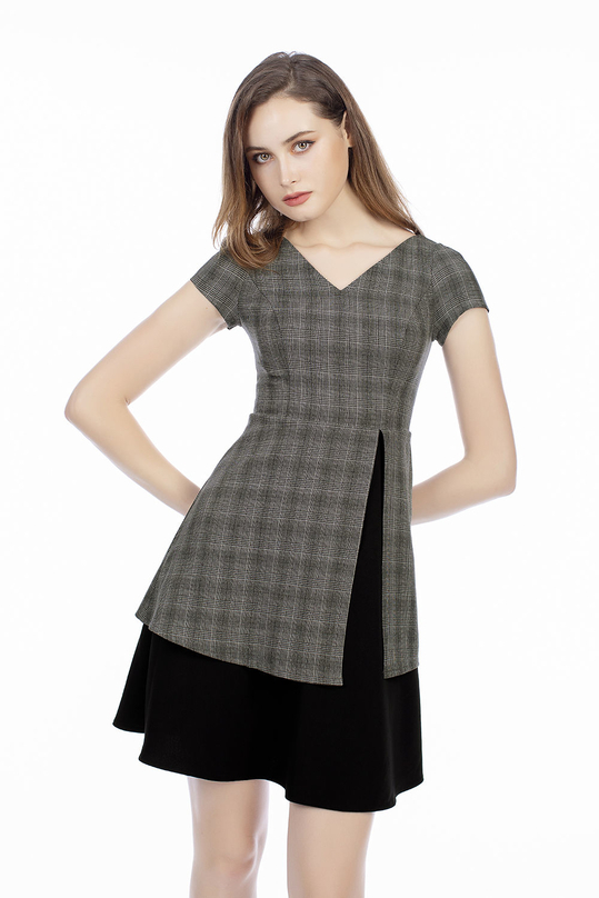 Váy xòe cho người béo thon gọn KK95-13