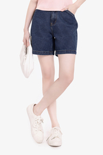 Quần short jean màu xanh phối túi