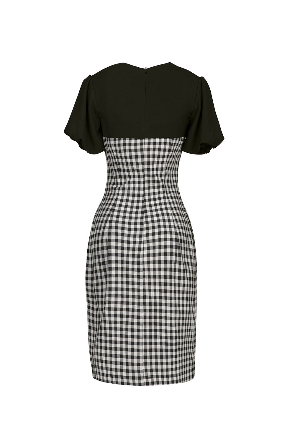 Đầm chữ A họa tiết caro 