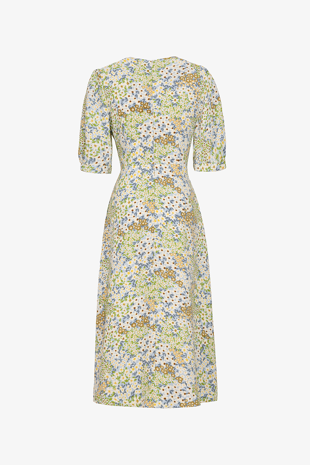 Đầm hoa công sở dáng chữ A tay lỡ