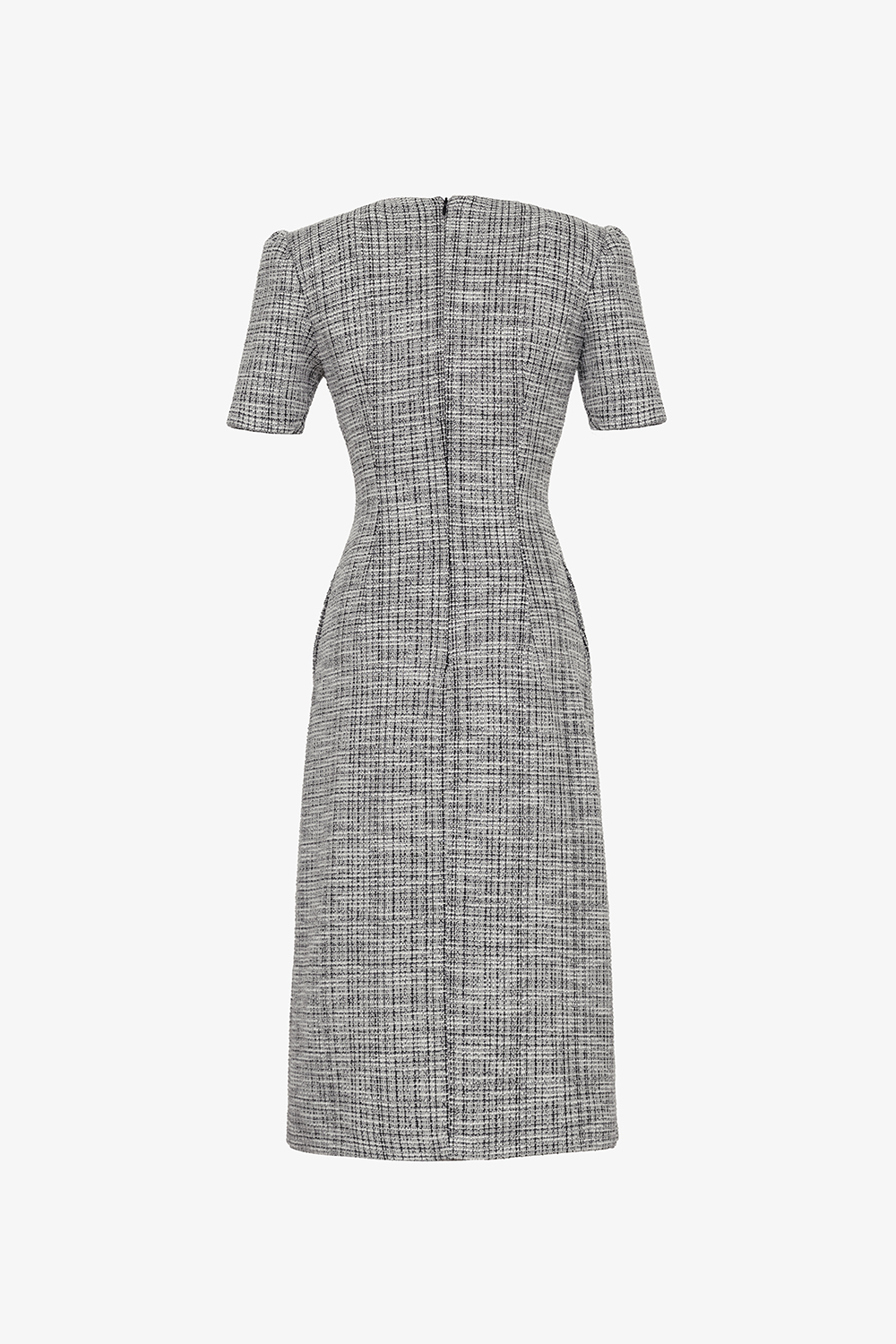 Đầm công sở dáng ôm cổ V phối nút