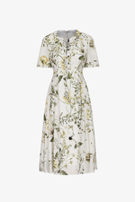 Đầm hoa dáng xoè dài phối nơ