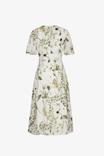 Đầm hoa dáng xoè dài phối nơ