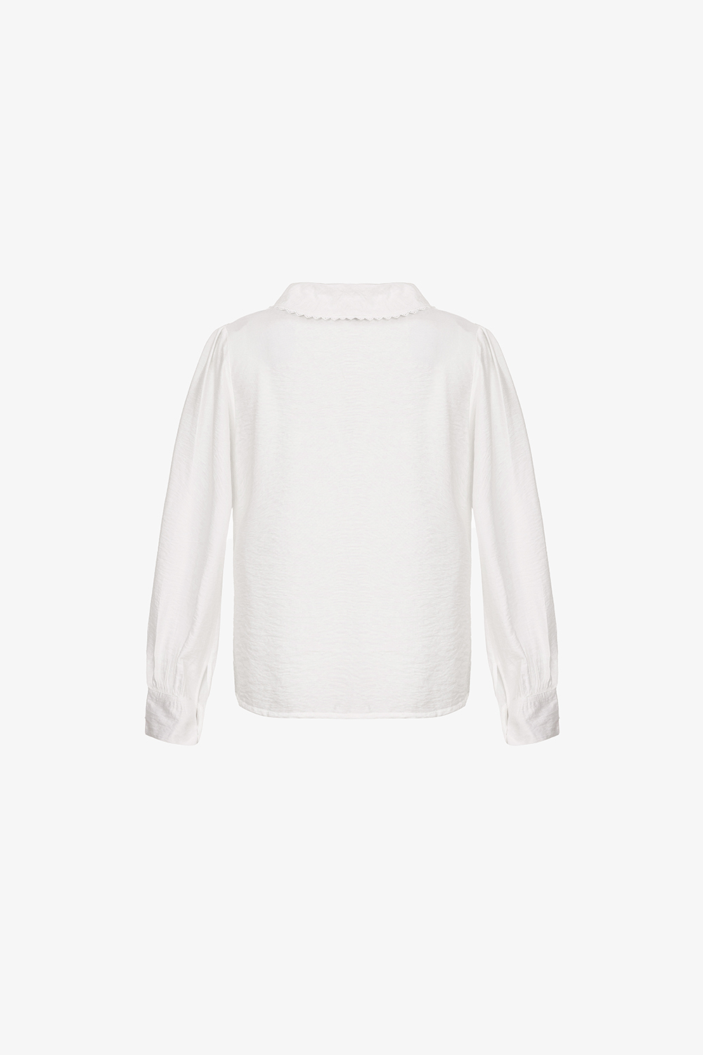 Áo sơ mi trắng cổ sen thắt nơ