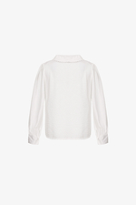 Áo sơ mi trắng cổ sen thắt nơ