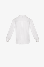 Áo sơ mi trắng tơ xà cừ tay dài