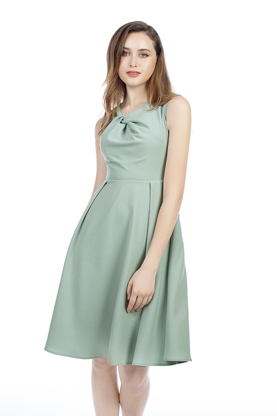 Đầm xòe xếp ly sát nách KK95-36