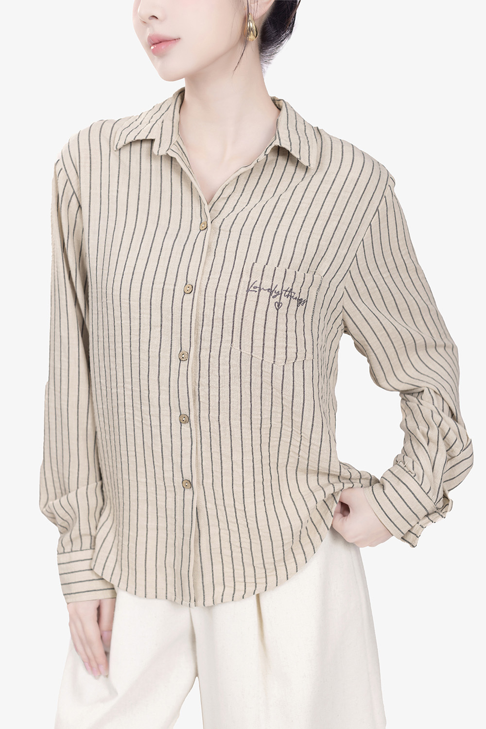 Áo sơ mi nữ công sở họa tiết kẻ sọc