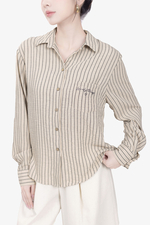 Áo sơ mi nữ công sở họa tiết kẻ sọc