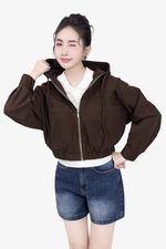 Quần short jean ống rộng màu xanh