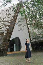 Chân váy dài dáng xòe túi phối viền