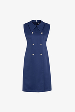 Đầm dự tiệc dáng A cổ sen đính nút