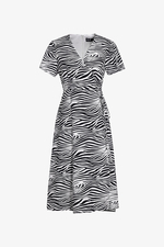 Đầm chữ A họa tiết ngựa vằn cổ V