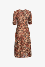 Đầm ren hoa chữ A cổ V tay lỡ