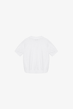 Áo len dệt kim màu trắng cổ polo