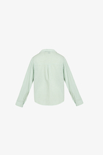 Áo sơ mi công sở nữ kẻ sọc màu xanh