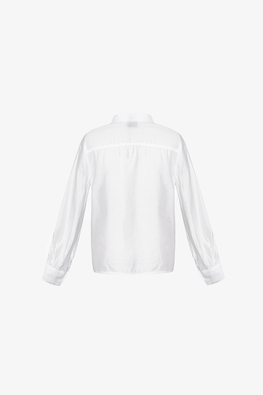 Áo sơ mi trắng nữ tay dài phối ren