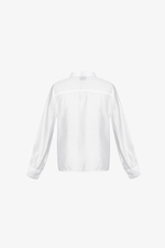 Áo sơ mi trắng nữ tay dài phối ren