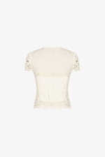 Áo kiểu ren nữ cổ tròn tay ngắn