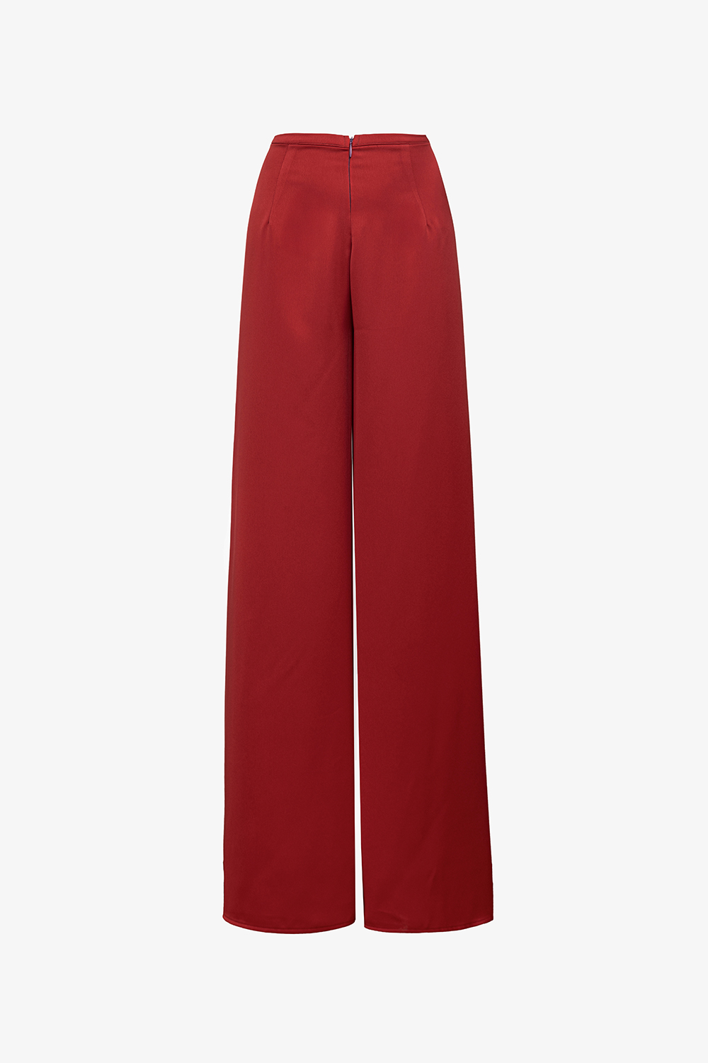 Quần lụa đỏ ống suông