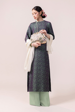 Quần lụa suông mặc áo dài màu xanh mint