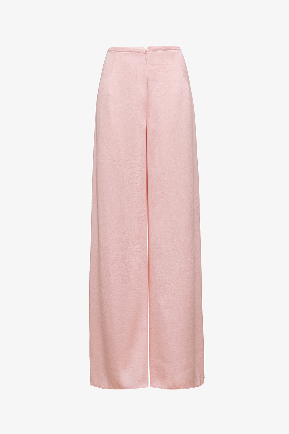 Quần lụa ống suông màu hồng phấn