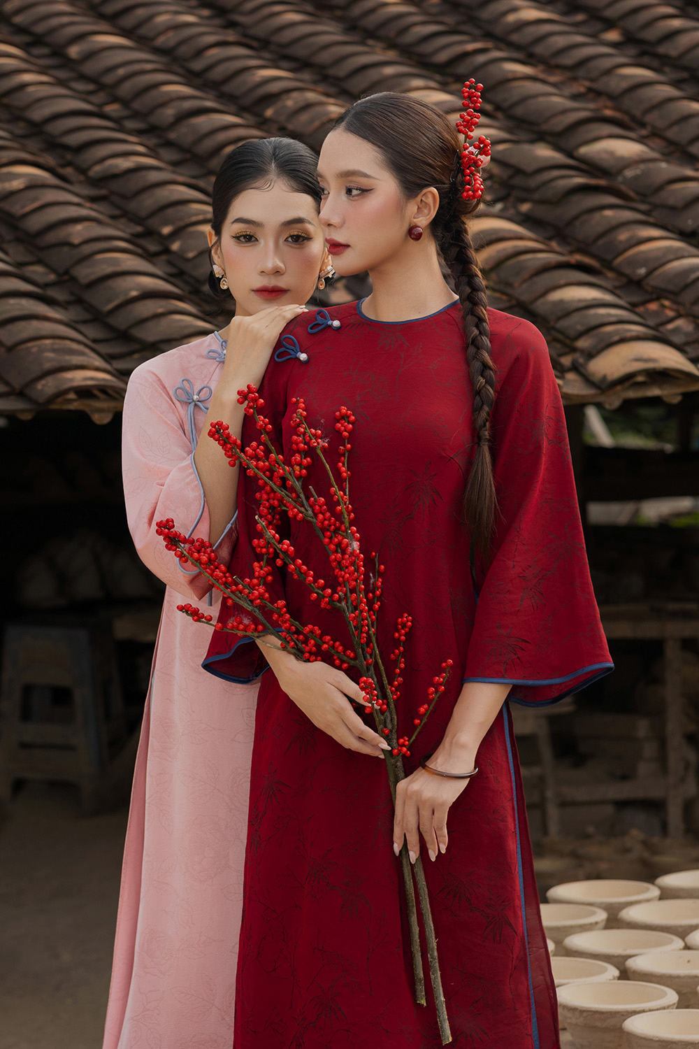 Áo dài mặc Tết Trúc Viên