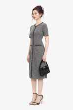 Đầm ôm công sở phối viền